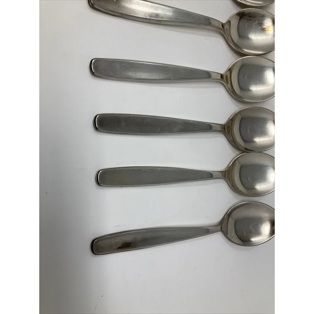 90 21 Silverplate Bavaria Germany Spoon Set 0f 6 Vintage 5.5” Demitasse Dessert